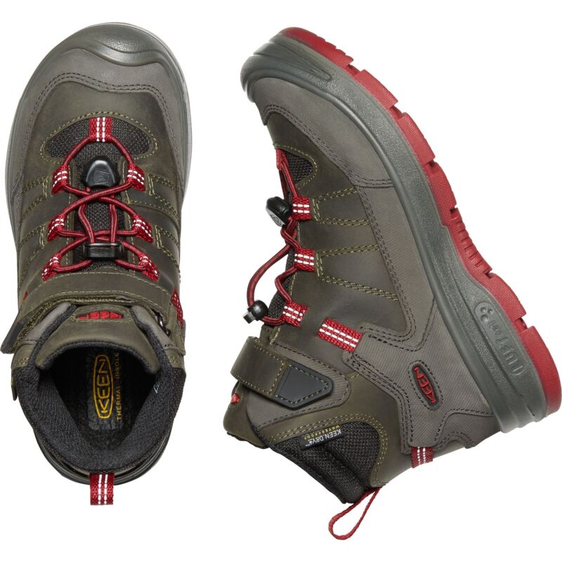 Keen Redwood Mid Wp 1023885 Steel Grey/Red Dahlia