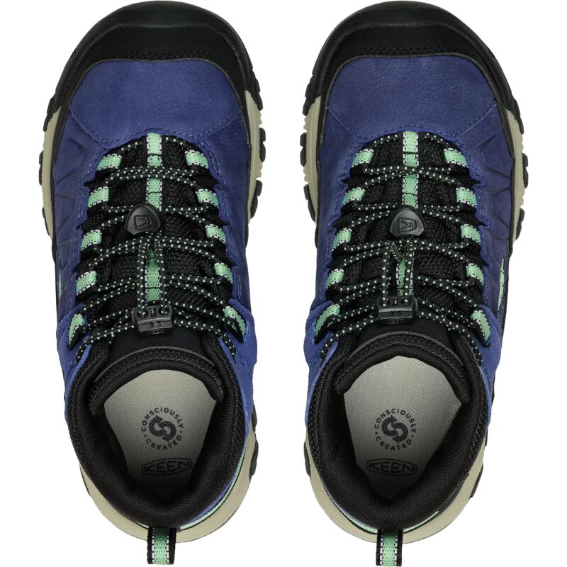 Keen Targhee IV Mid WP Big Kid's Skipper Blue/Hemlock