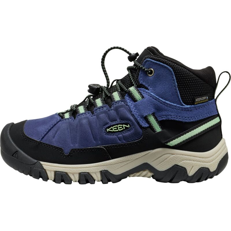 Keen Targhee IV Mid WP Big Kid's Skipper Blue/Hemlock
