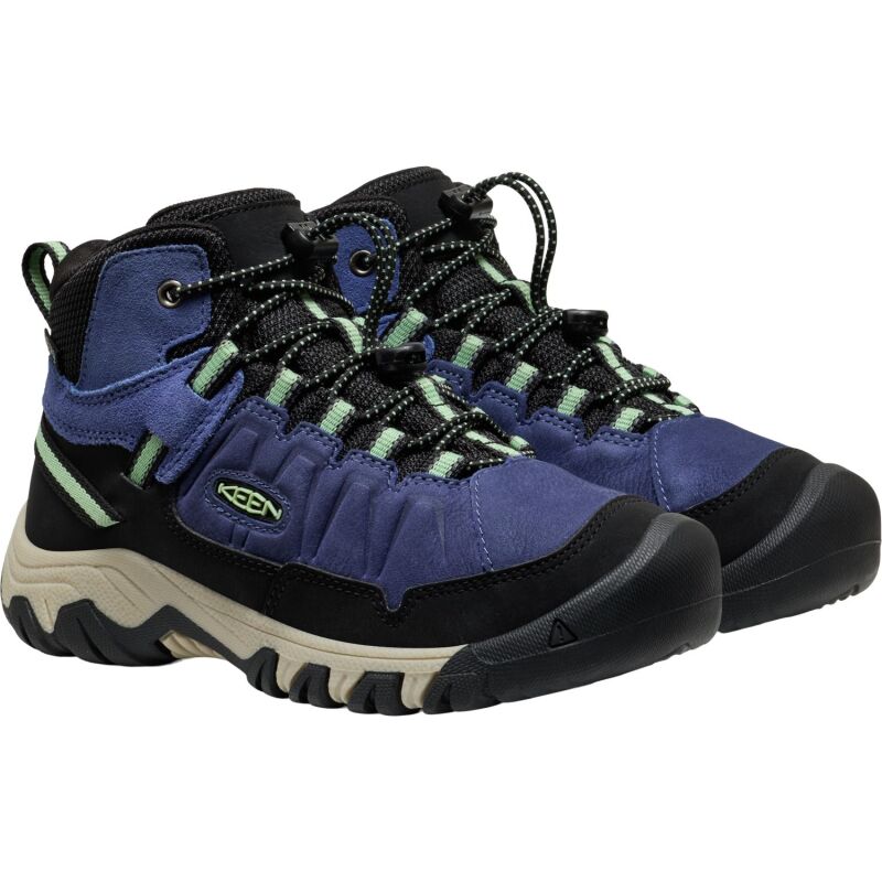 Keen Targhee IV Mid WP Big Kid's Skipper Blue/Hemlock