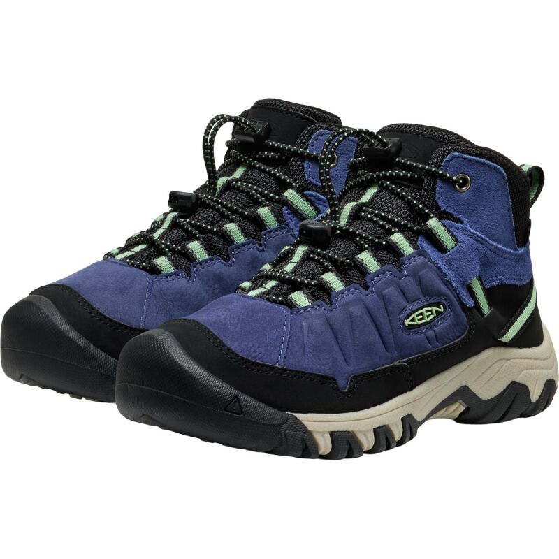 Keen Targhee IV Mid WP Big Kid's Skipper Blue/Hemlock