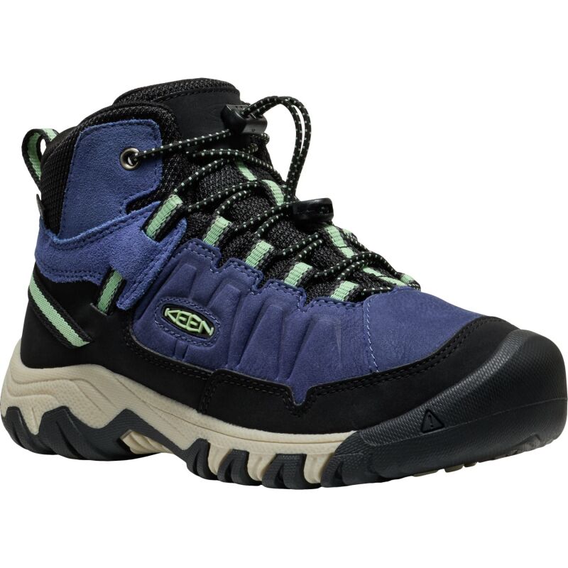 Keen Targhee IV Mid WP Big Kid's Skipper Blue/Hemlock