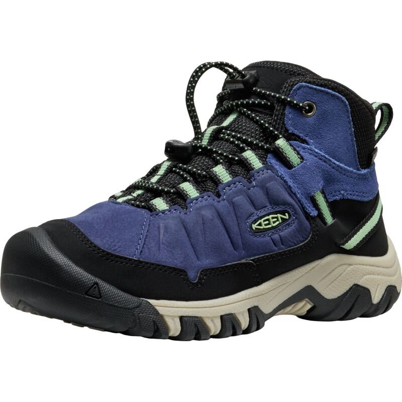 Keen Targhee IV Mid WP Big Kid's Skipper Blue/Hemlock