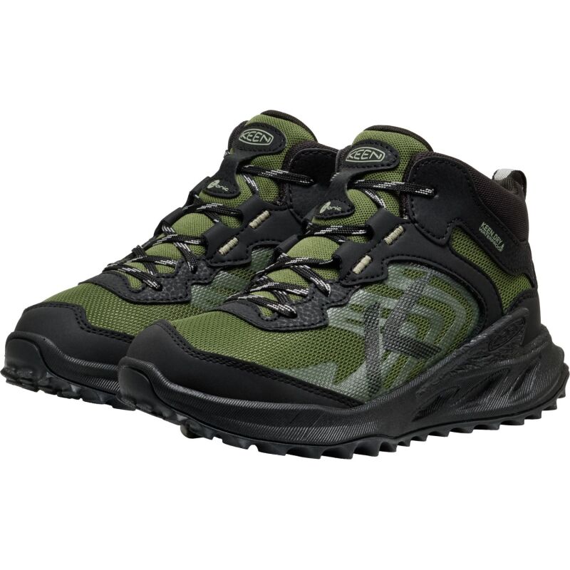 Keen Zionic Mid Wp Big Kid's Black/Bronze Green