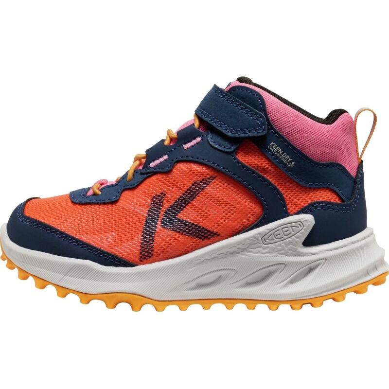 Keen Zionic Mid Wp Little Kid's Naval Academy/Nasturtium
