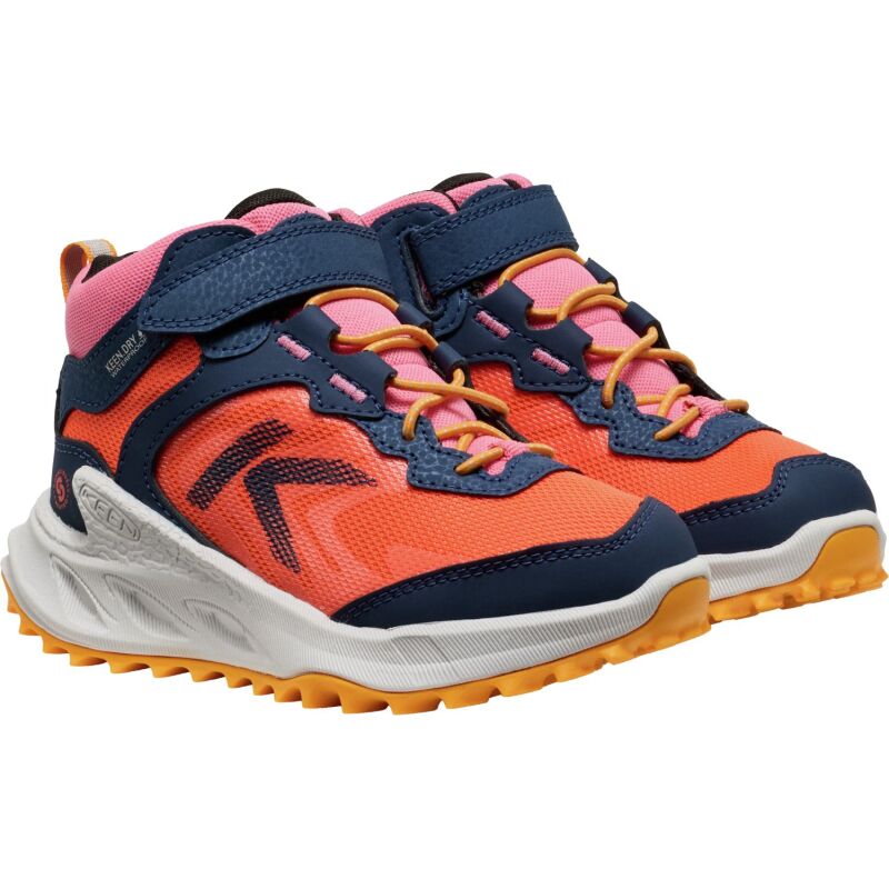 Keen Zionic Mid Wp Little Kids' Naval Academy/Nasturtium