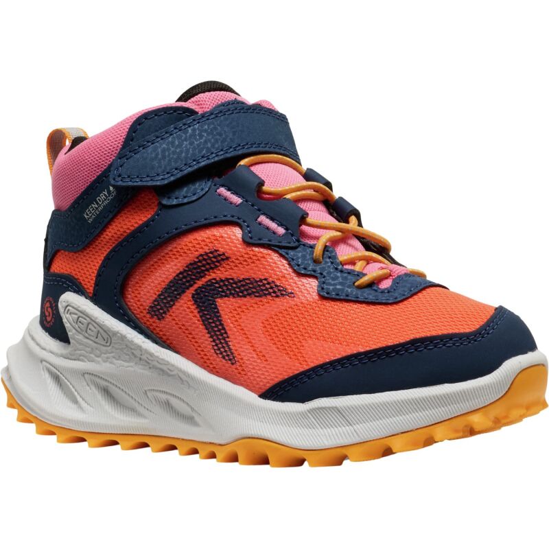 Keen Zionic Mid Wp Little Kid's Naval Academy/Nasturtium