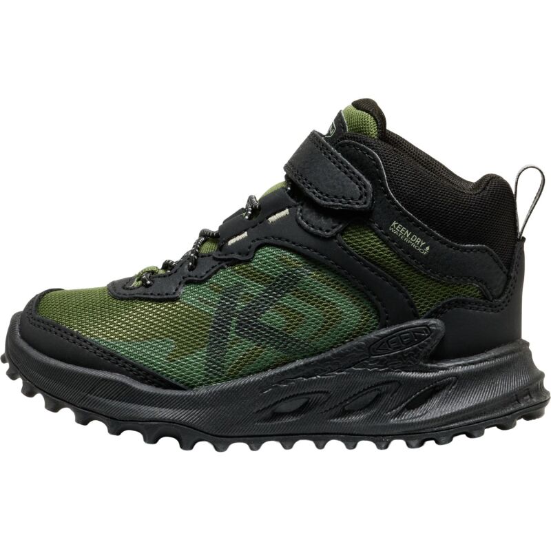 Keen Zionic Mid Wp Little Kids' Black/Bronze Green