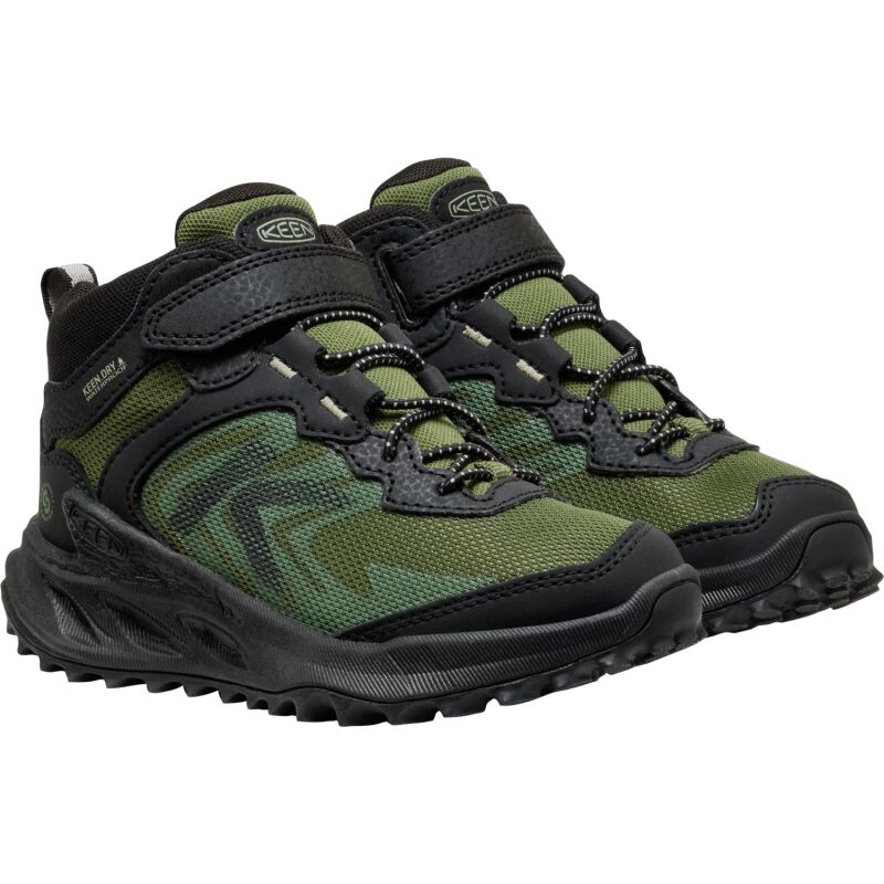 Keen Zionic Mid Wp Little Kids' Black/Bronze Green