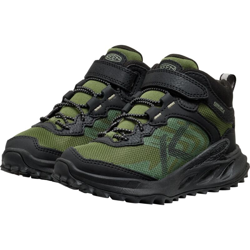 Keen Zionic Mid Wp Little Kids' Black/Bronze Green