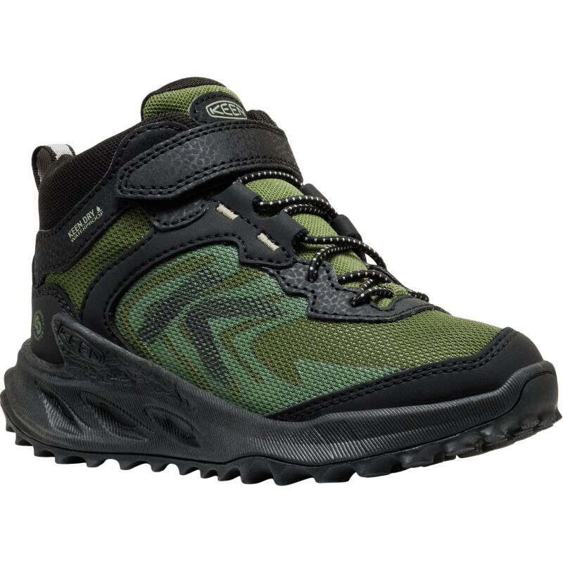 Keen Zionic Mid Wp Little Kids' Black/Bronze Green