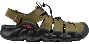 Keen Hyperport Fisherman Leather Sandal Men's Dark Olive/Black