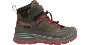 Keen Redwood Mid WP Little Kid's Steel Grey/Red Dahlia